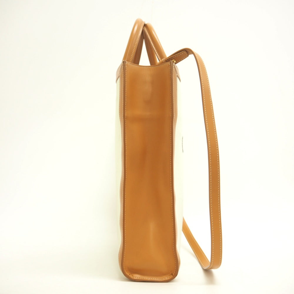 CELINE Handbag canvas beige Vertical hippopotamus