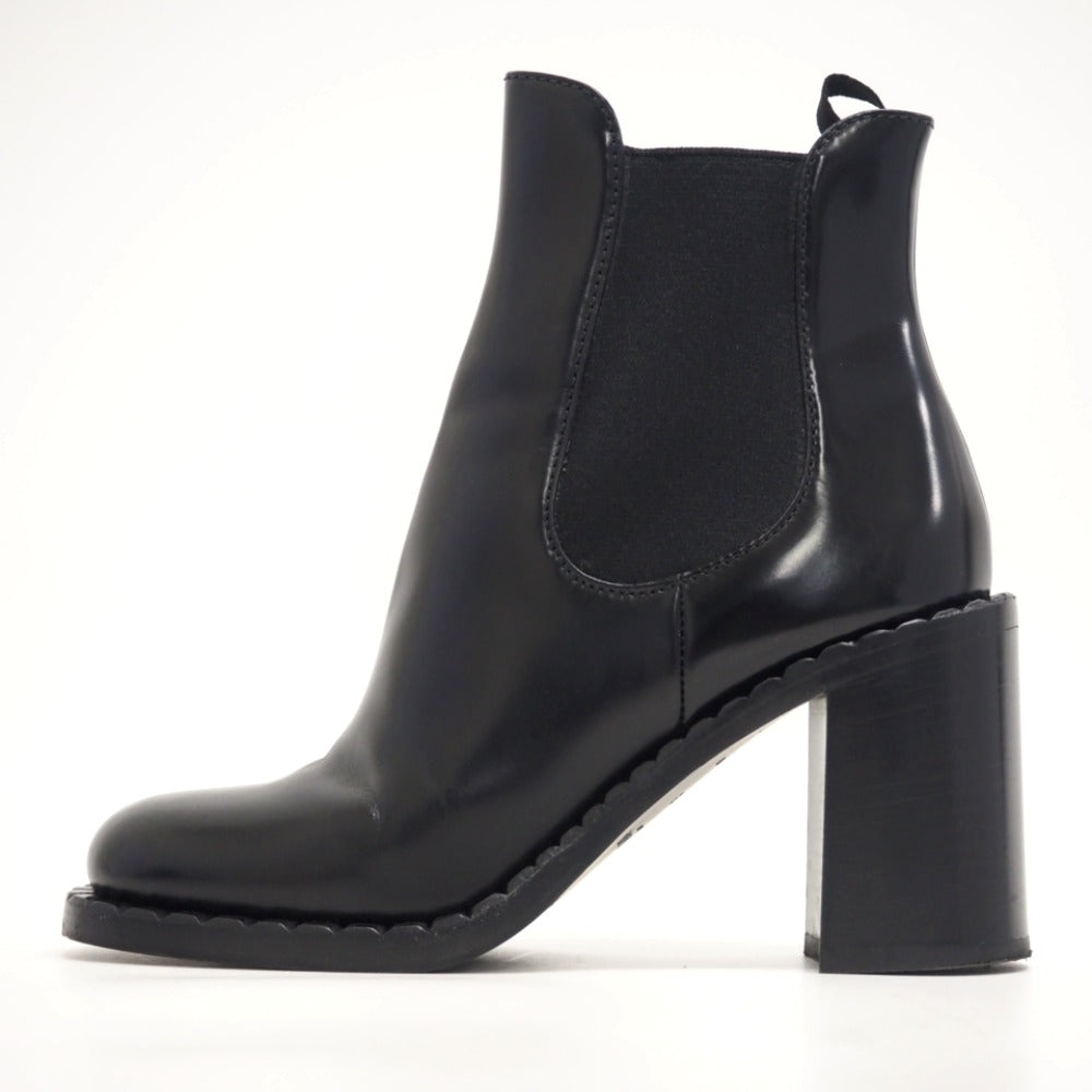 PRADA boots leather black Side gore boots Women 35