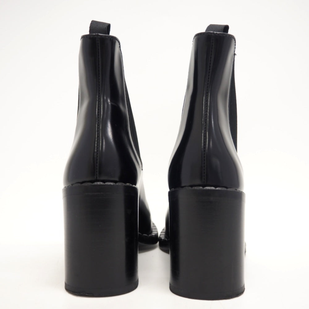 PRADA boots leather black Side gore boots Women 35