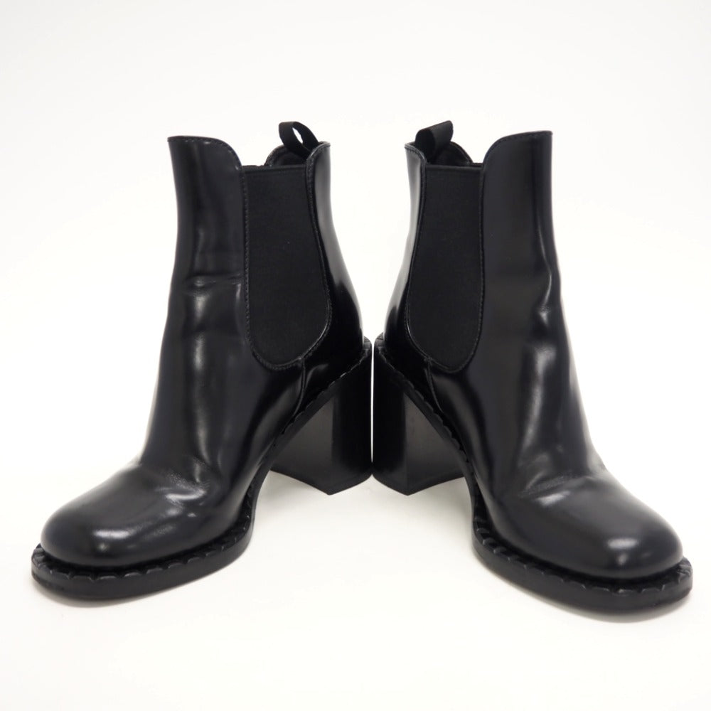 PRADA boots leather black Side gore boots Women 35