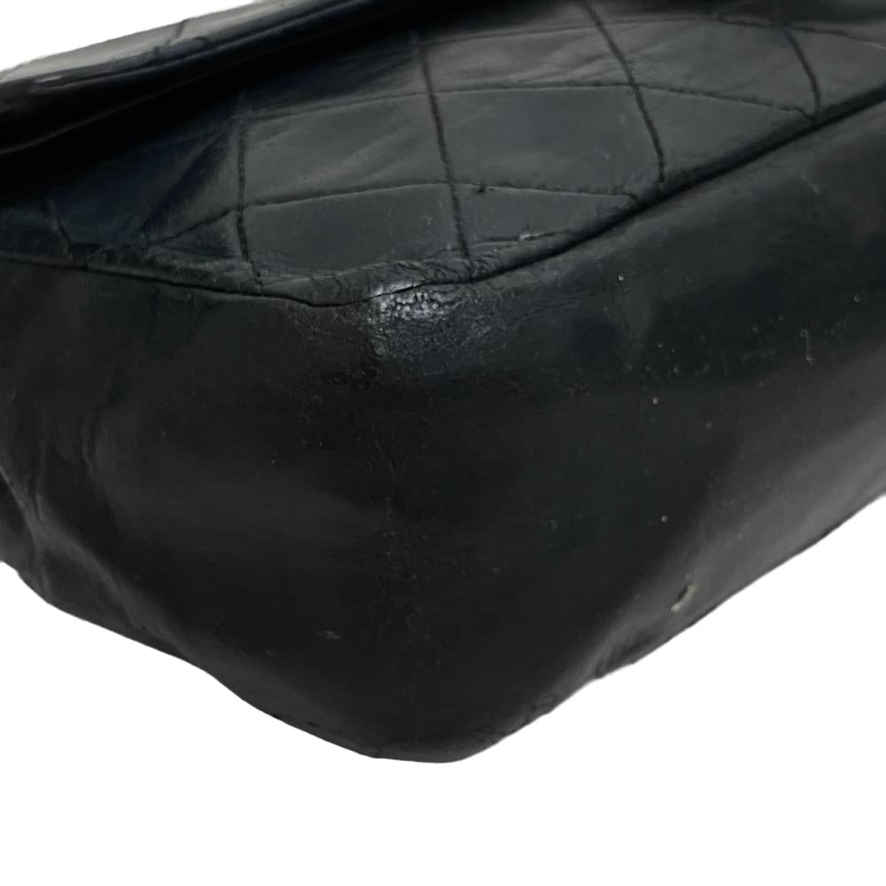 CHANEL Shoulder Bag lambskin black COCO Mark Matrasse