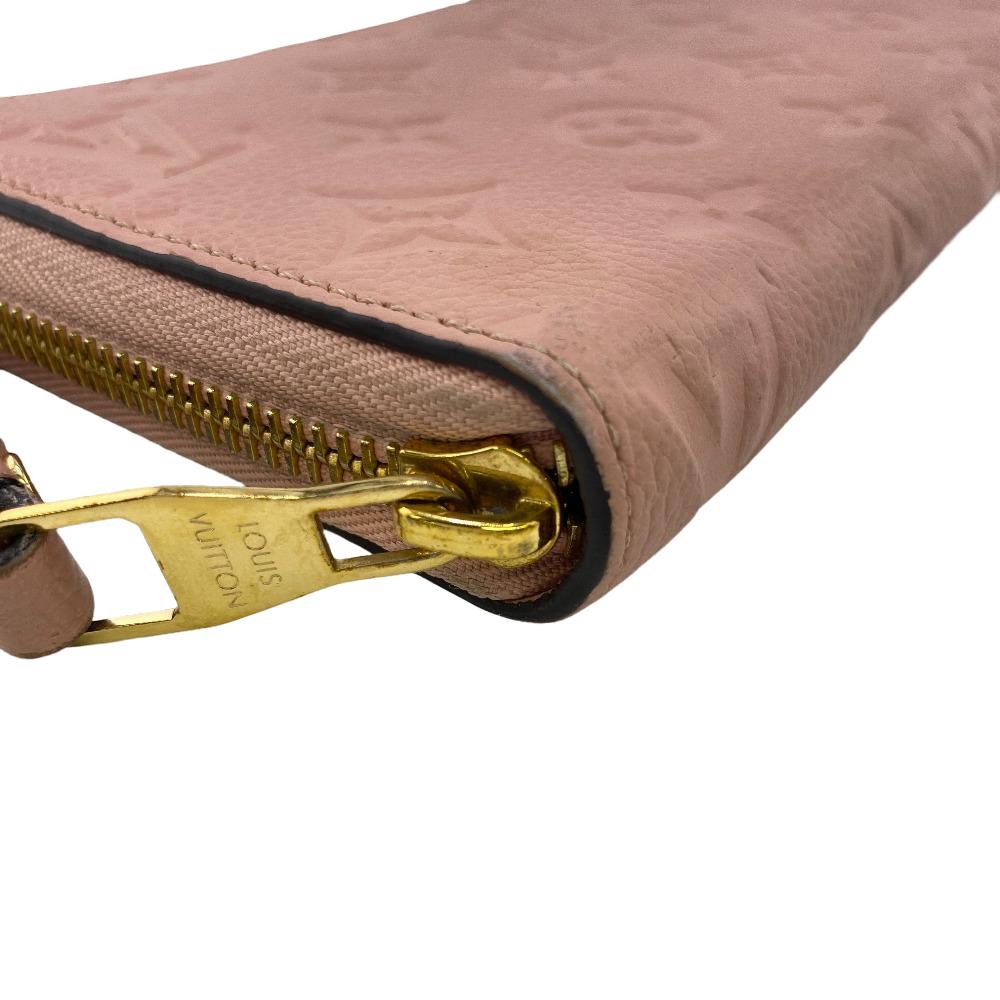 LOUIS VUITTON Long Wallet Purse M64090 leather pink Zip Around Monogram Ann Platt Zippy wallet Women