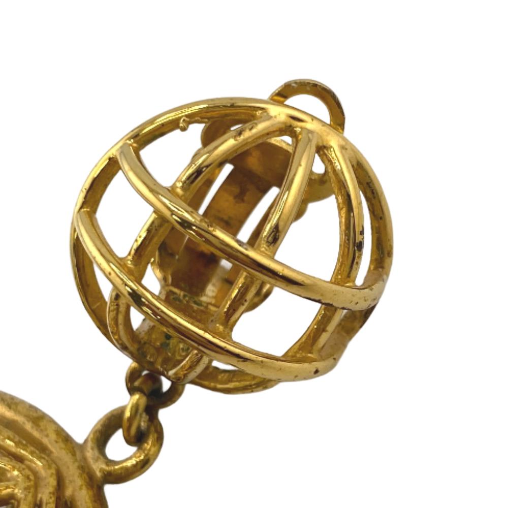CHANEL Earring Gold Plated gold 93A COCO Mark birdcage Women