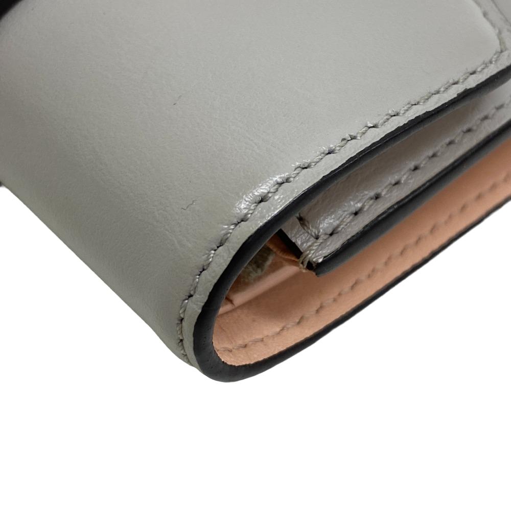 LOUIS VUITTON Tri-fold wallet M80475 leather gray Portefeuille Ponneuf Women