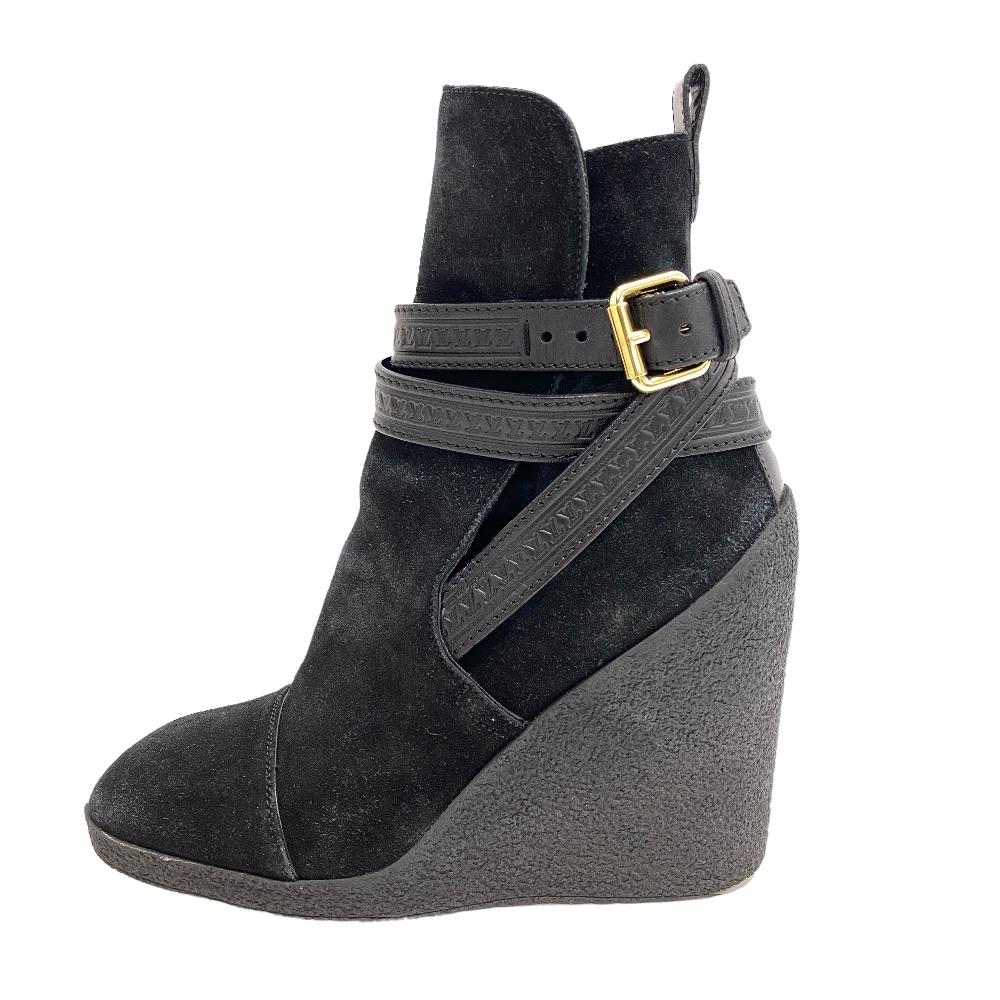LOUIS VUITTON boots suede black 15 years Women 36 2/1