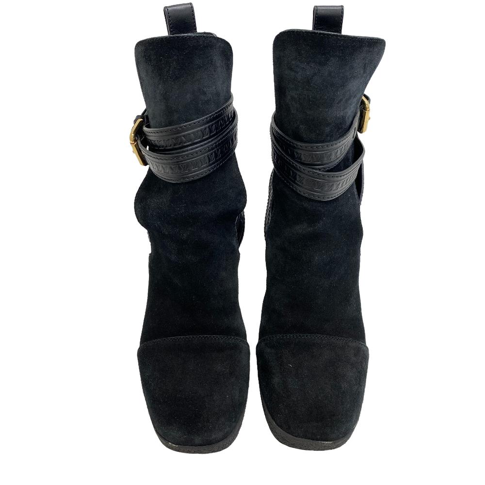 LOUIS VUITTON boots suede black 15 years Women 36 2/1