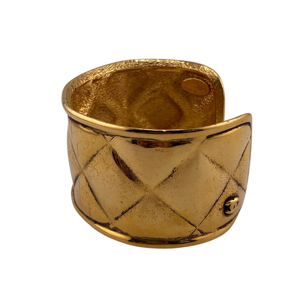 CHANEL Bangle Gold Plated gold Matrasse COCO Mark Women