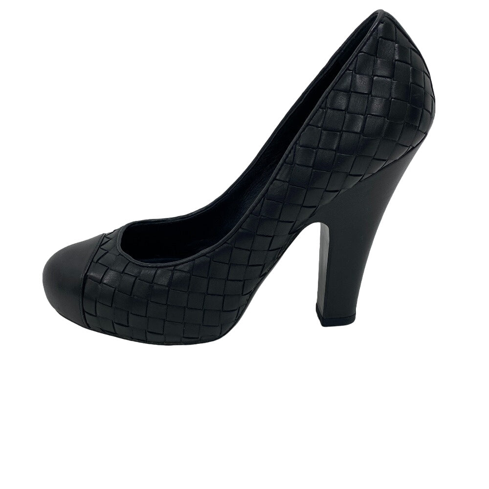 BOTTEGAVENETA pumps leather black 36 INTRECCIATO Women 36