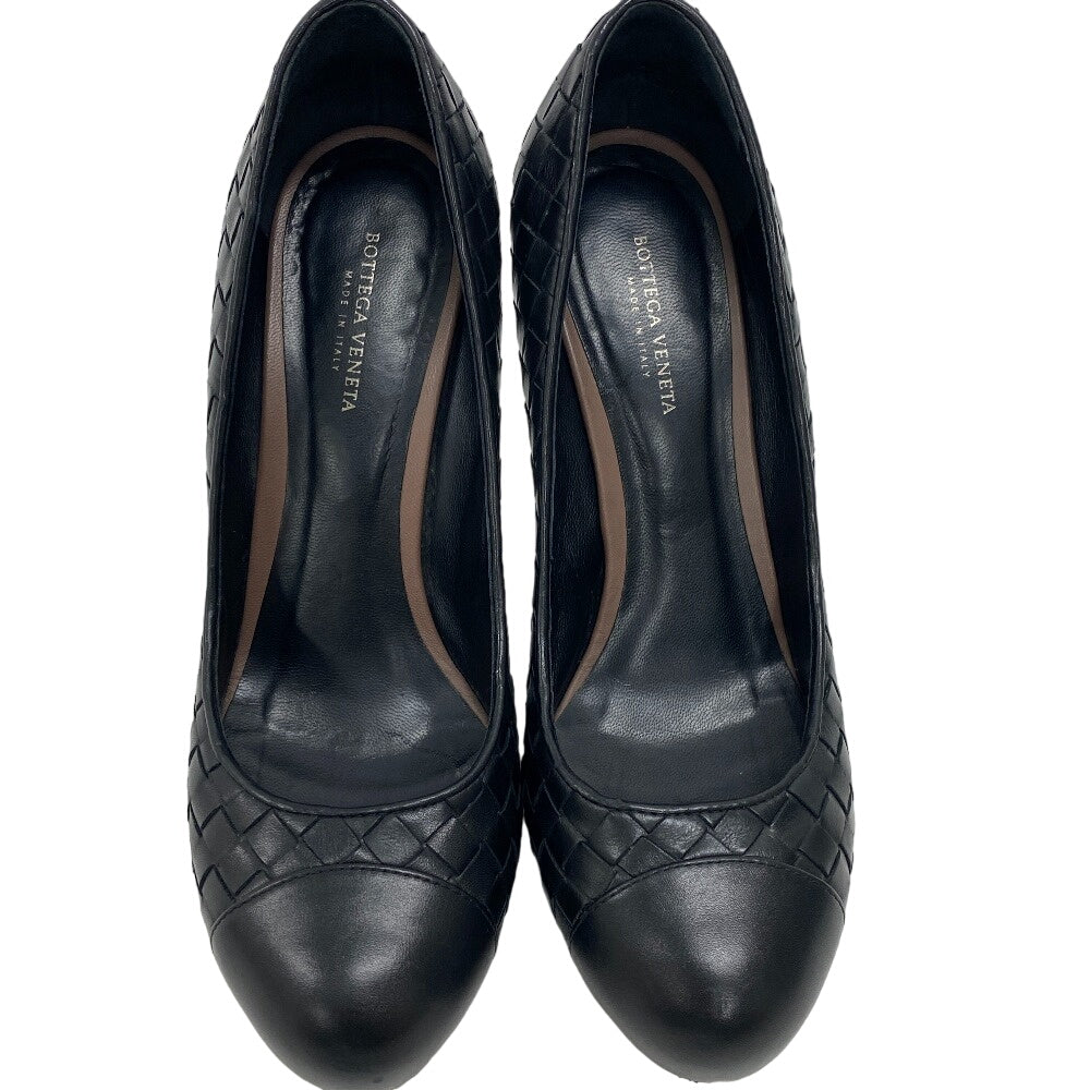 BOTTEGAVENETA pumps leather black 36 INTRECCIATO Women 36