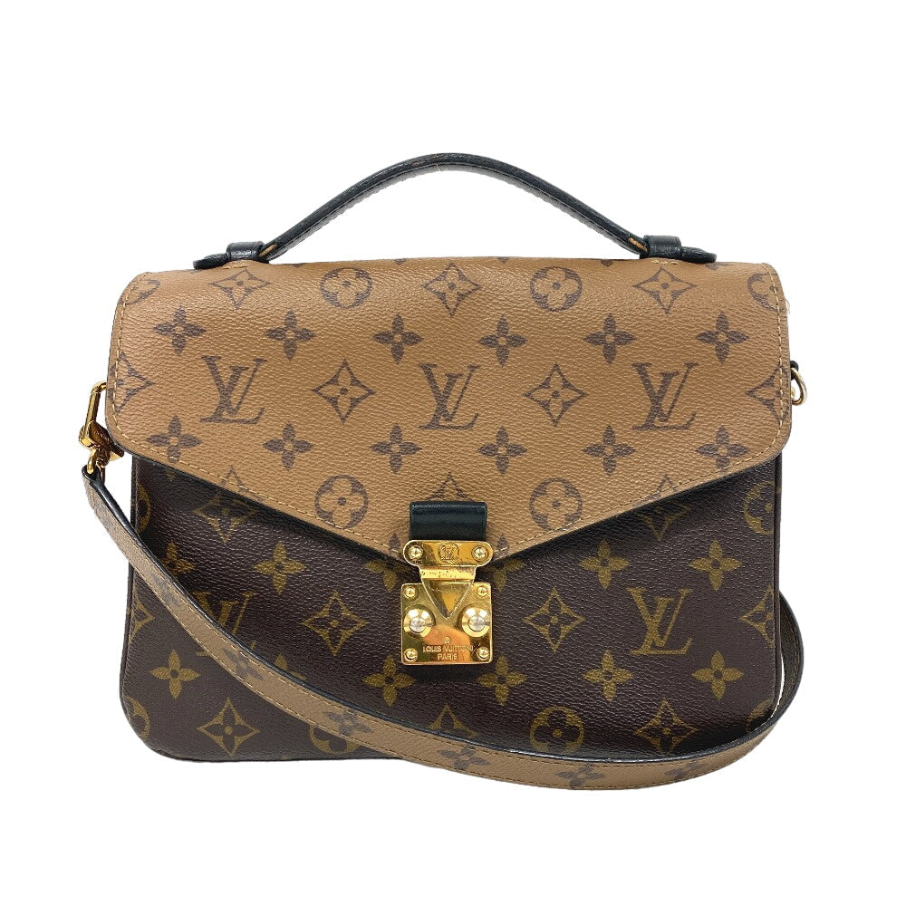 LOUIS VUITTON Shoulder Bag M44876 leather Brown Monogram reverse Pochette Metis MM Women