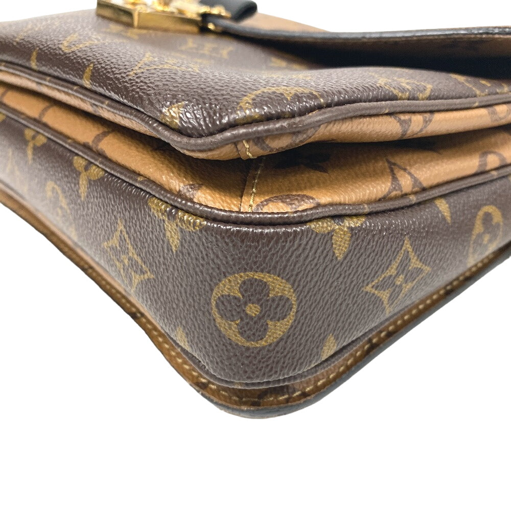 LOUIS VUITTON Shoulder Bag M44876 leather Brown Monogram reverse Pochette Metis MM Women