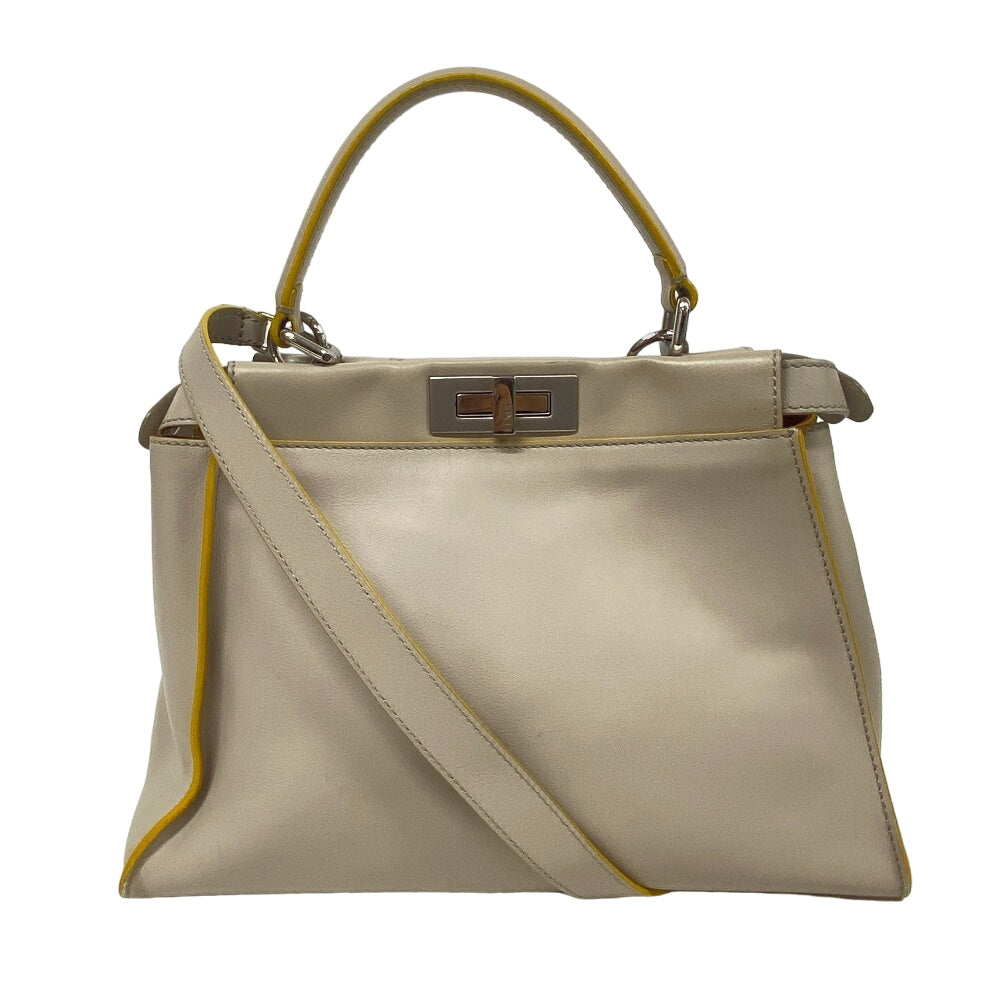 FENDI Handbag 8BN290 leather gray Peekaboo Women