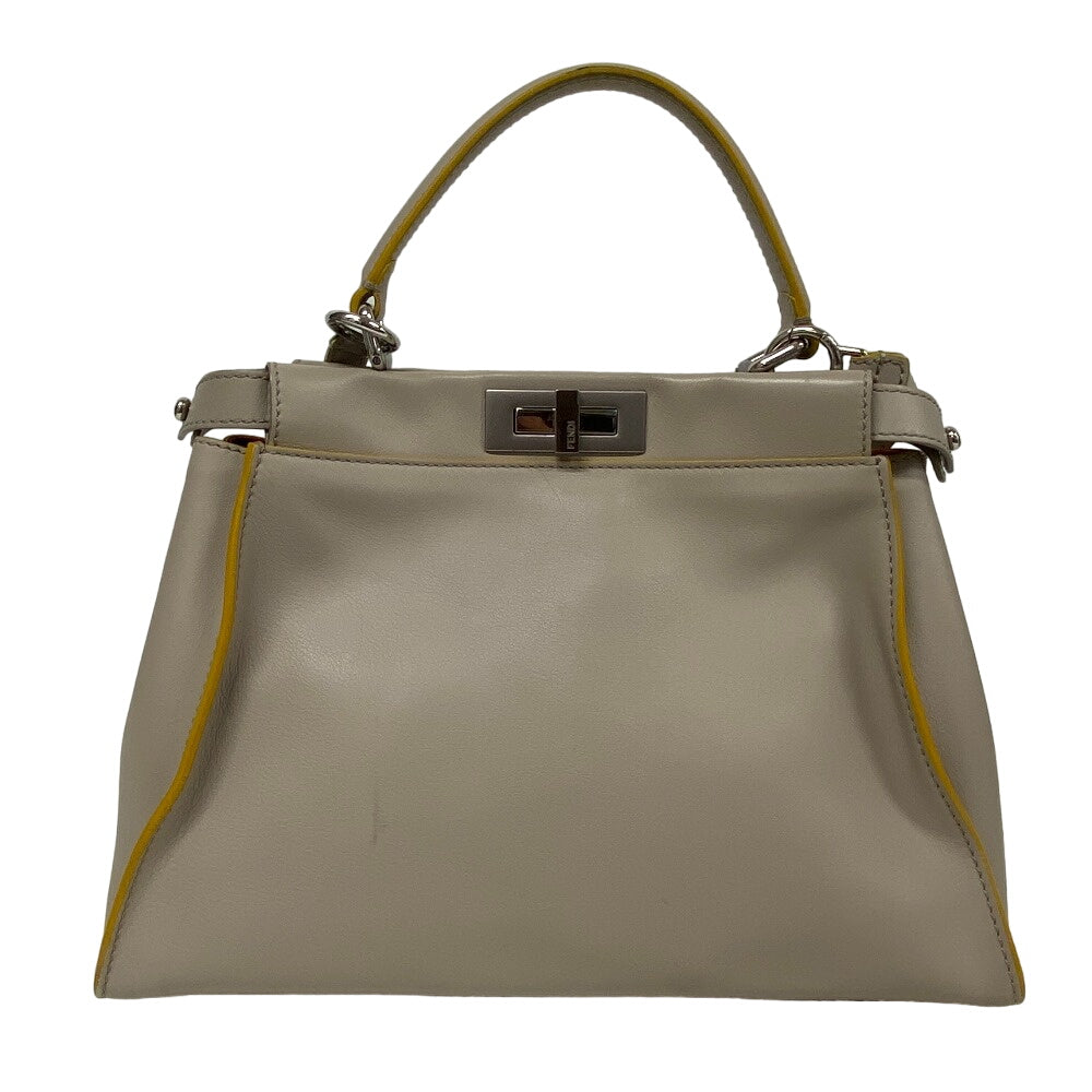 FENDI Handbag 8BN290 leather gray Peekaboo Women