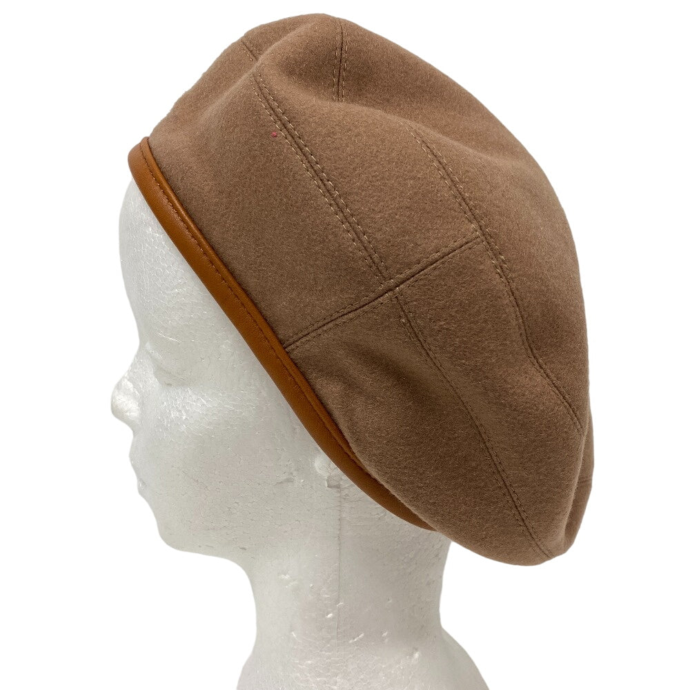 HERMES beret Brown diamond Brown Serie Women(Unisex) 57