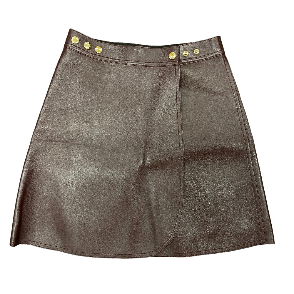LOUIS VUITTON skirt FJLS03H0Q leather Bordeaux Women 34