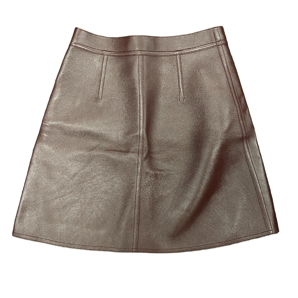 LOUIS VUITTON skirt FJLS03H0Q leather Bordeaux Women 34
