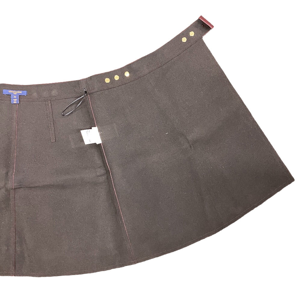 LOUIS VUITTON skirt FJLS03H0Q leather Bordeaux Women 34