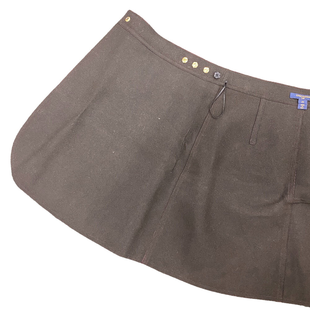 LOUIS VUITTON skirt FJLS03H0Q leather Bordeaux Women 34