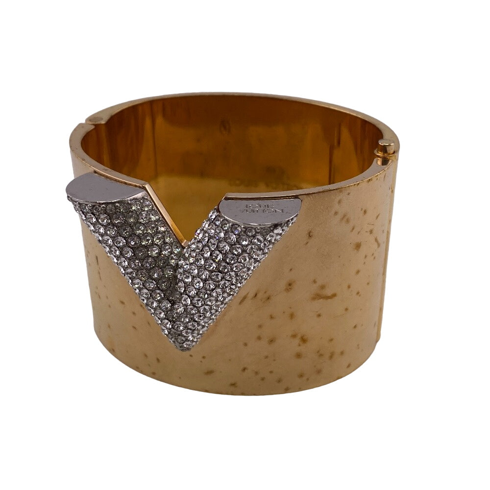 LOUIS VUITTON Bangle M68157 Gold Plated gold Rhinestone Essential V mens(Unisex)