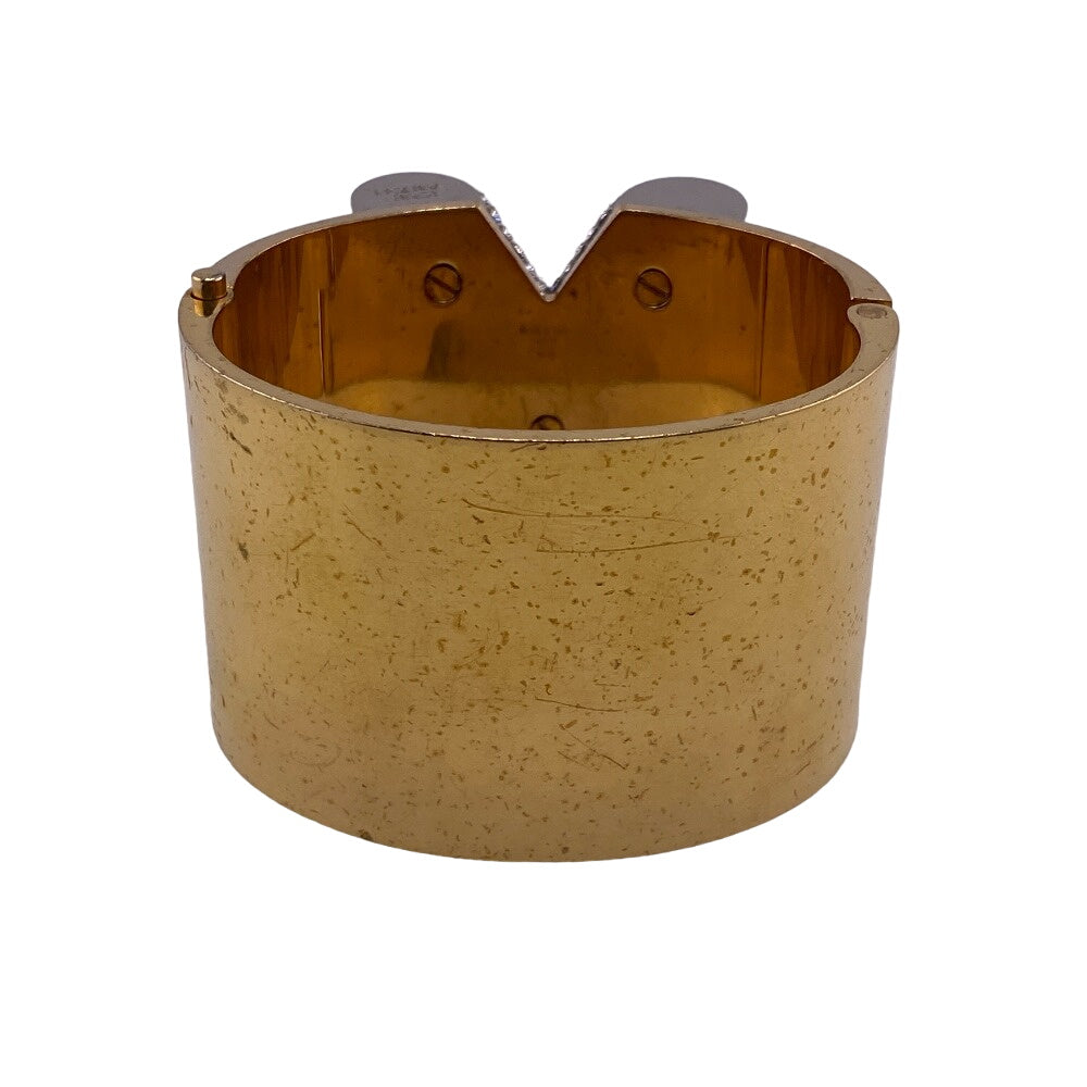LOUIS VUITTON Bangle M68157 Gold Plated gold Rhinestone Essential V mens(Unisex)
