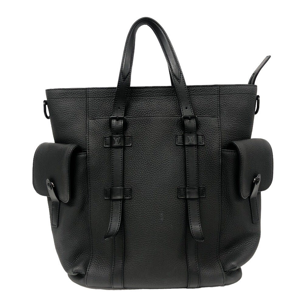 LOUIS VUITTON Tote Bag M58479 leather black Listopher Tote Bag Taurillon Clemence mens