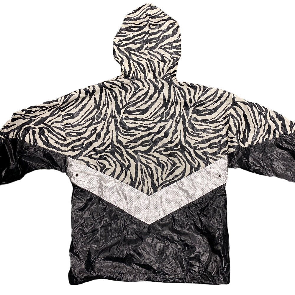CELINE Nylon jacket 2W537260Q Nylon black 44 22Stainless Steel Zebra look loose cut jacket mens 44