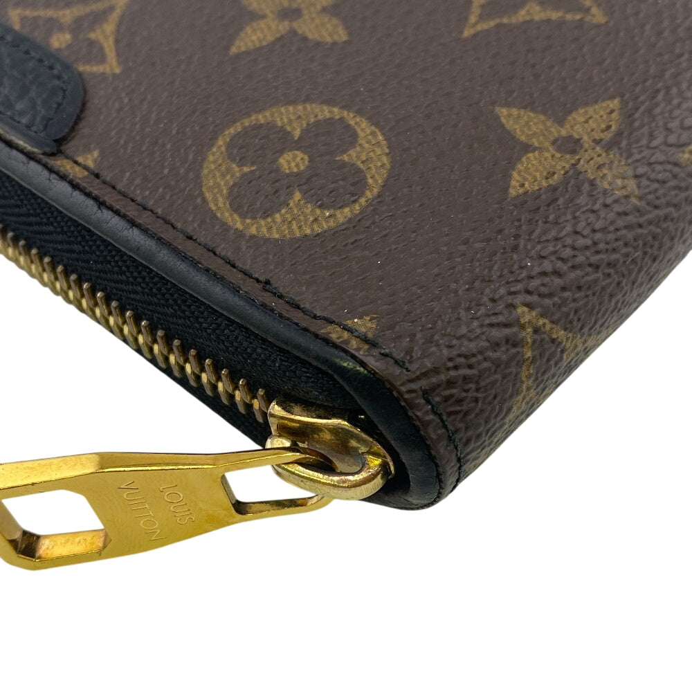 LOUIS VUITTON Long Wallet Purse M61855 leather Brown Zip Around Monogram Zippy wallet Retiro Women