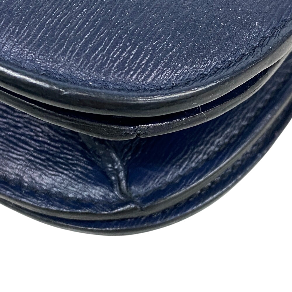 CELINE Shoulder Bag leather Navy medium Classic box Women