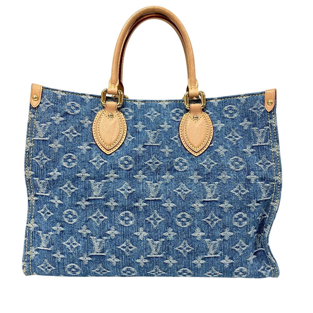 LOUIS VUITTON Tote Bag M46871 Monogram denim Navy Monogram denim On the Go MM Women