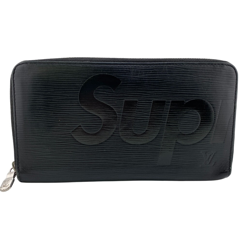 LOUIS VUITTON Long Wallet Purse M67723 leather black Supreme Zip Around Epi Zippy Organizer mens
