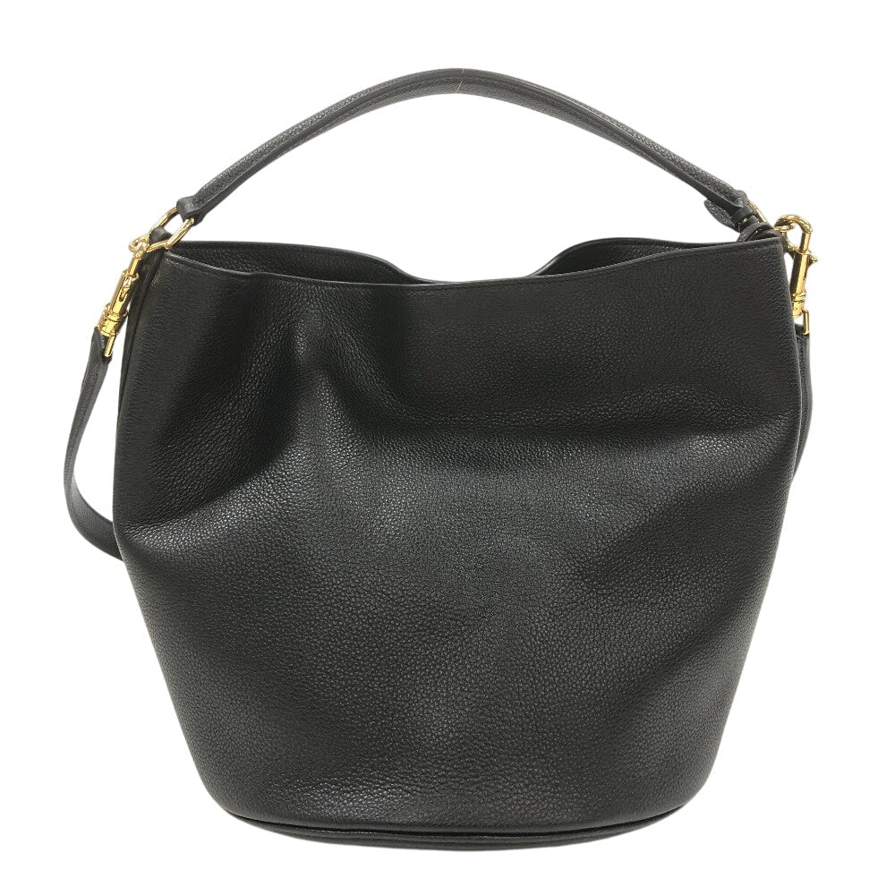 CELINE Handbag leather black Bucket16 teen 2way Women