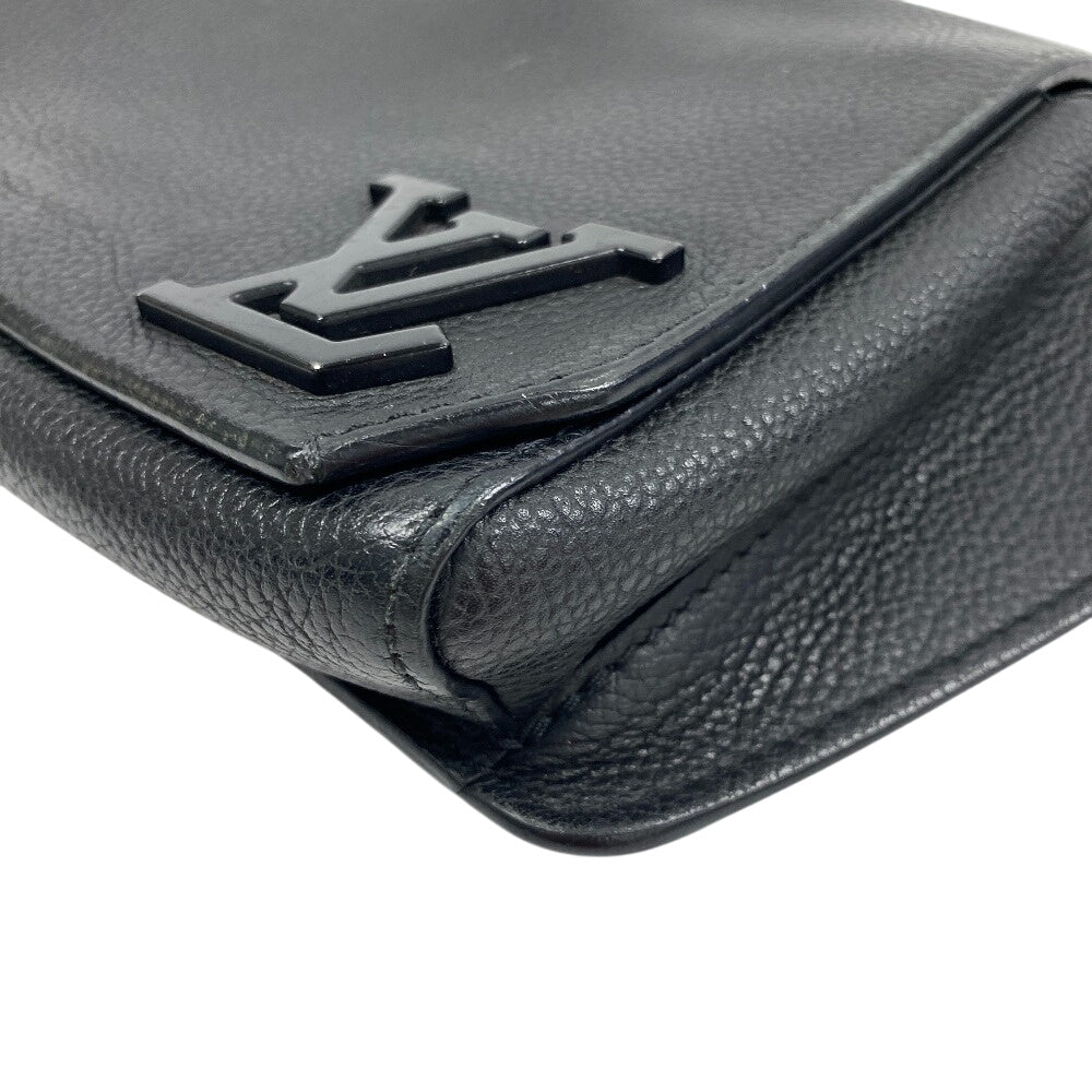 LOUIS VUITTON Sling bag M57081 Grain leather black LV Aerogram takeoff sling mens