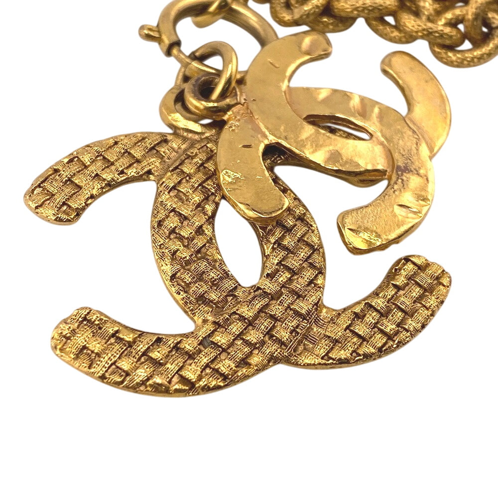 CHANEL Necklace 29 Gold Plated gold COCO Mark unisex(Unisex)