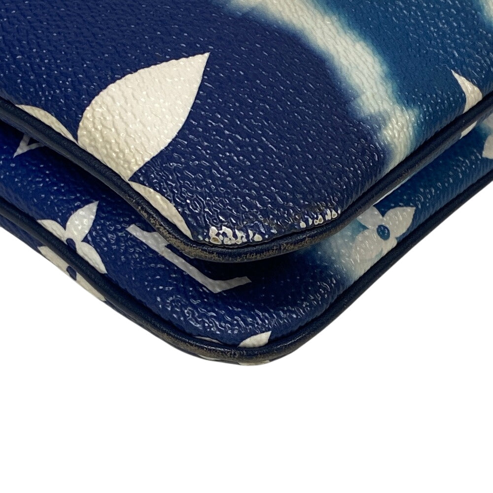 LOUIS VUITTON Pochette M69124 leather blue LV Escal Pochette double zip unisex(Unisex)