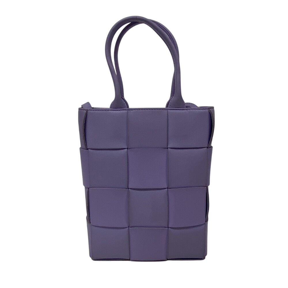 BOTTEGAVENETA Handbag leather purple 2WAY handbag Maxi INTRECCIATO Cassette Women
