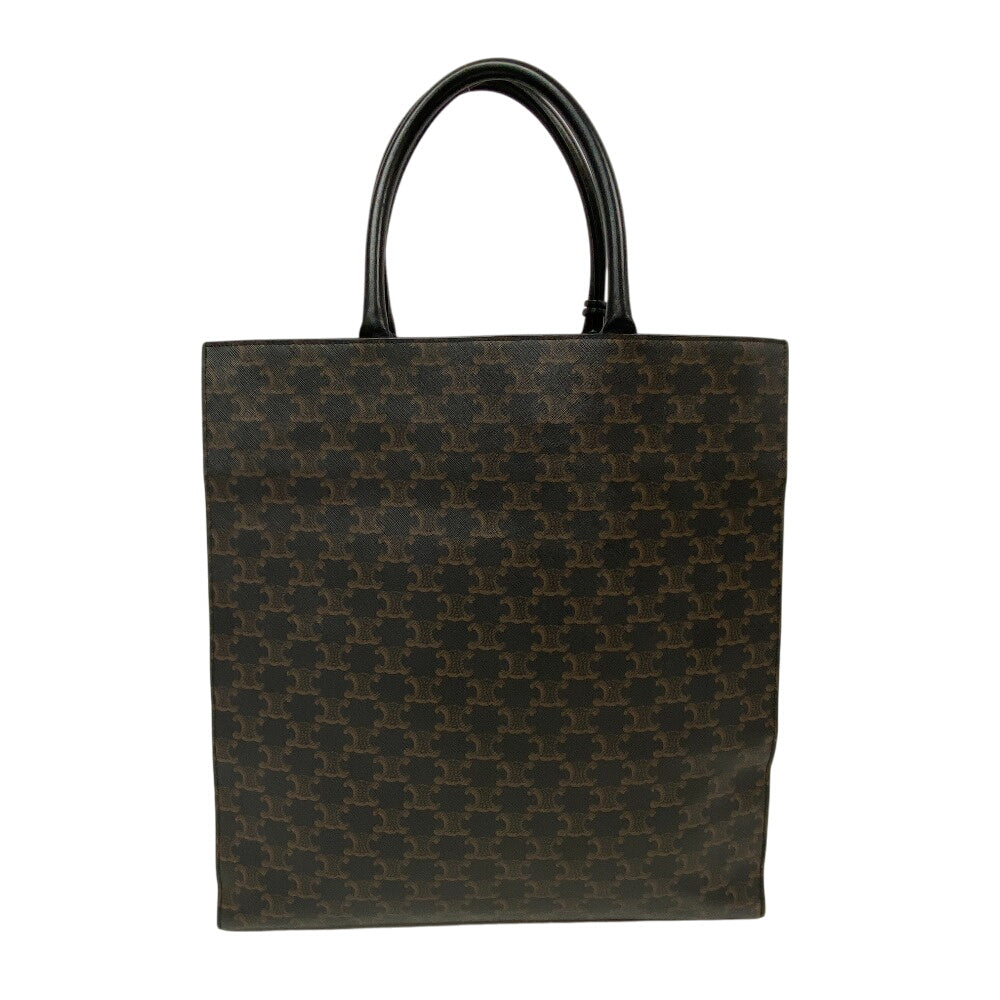 CELINE Tote Bag PVC, Leather black Triomphe Vertical Cover Women