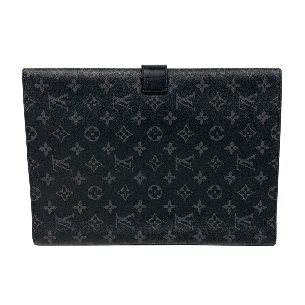 LOUIS VUITTON Briefcase GI0273 leather black Documents case Monogram Eclipse Portodocument Frank GM mens