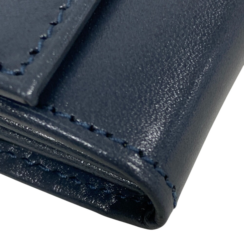 PRADA Long Wallet Purse leather blue Vittero Women(Unisex)