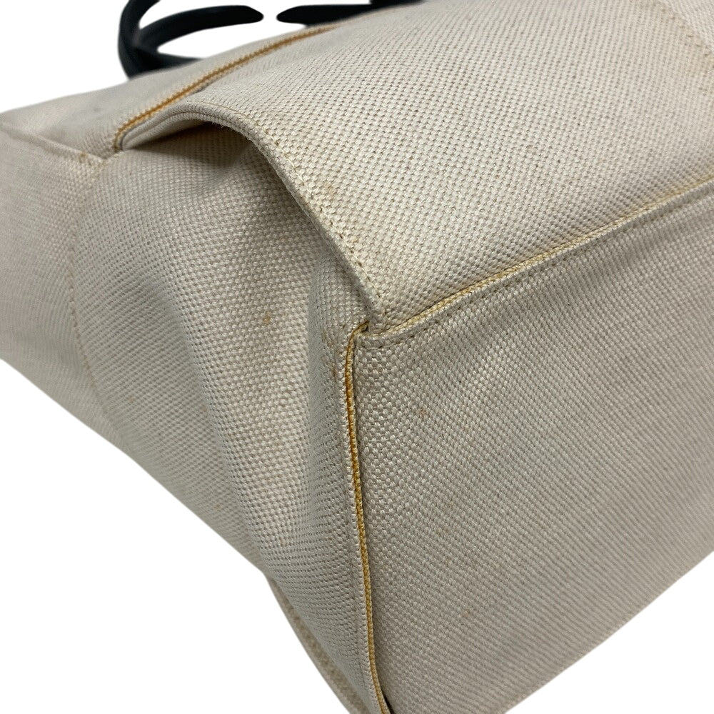 BOTTEGAVENETA Handbag Canvas, Leather Ivory The Alcotote Women