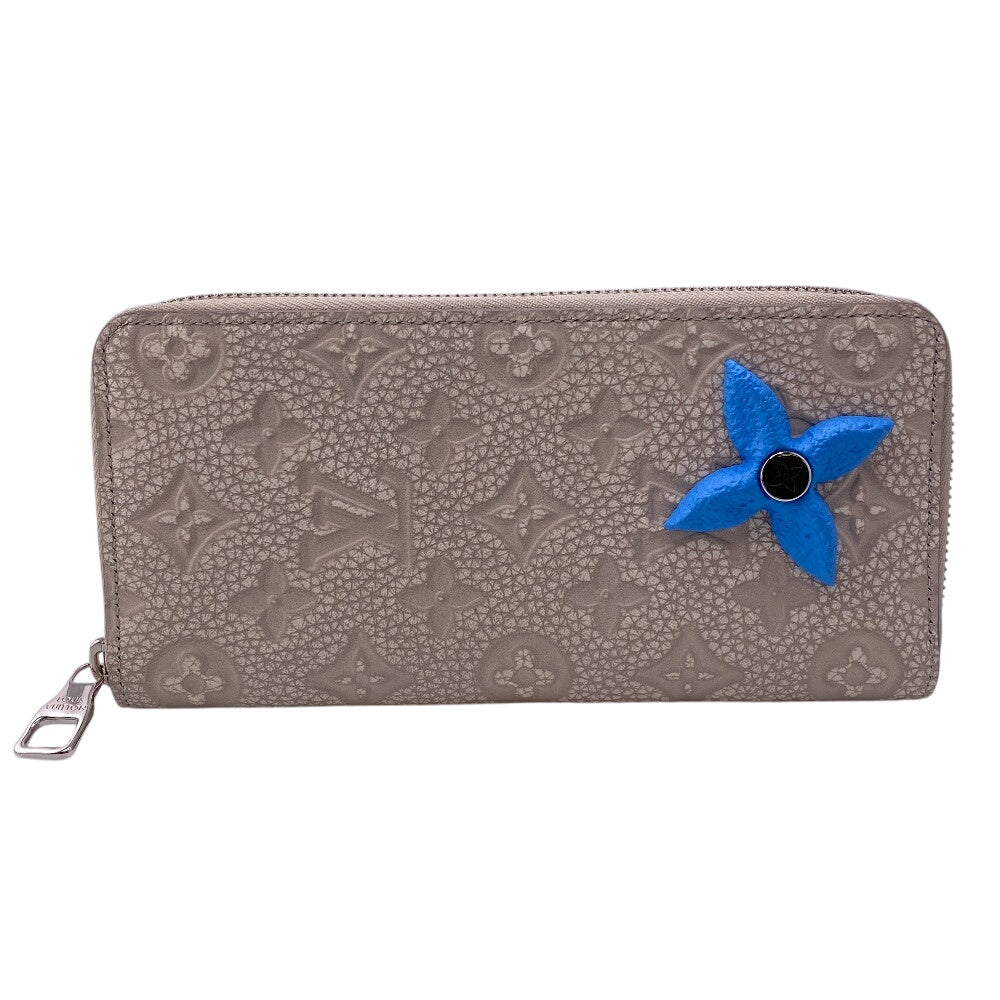 LOUIS VUITTON Long Wallet Purse M81573 leather blue Taurillon Clemence Climbing Zippy Wallet Vertical
