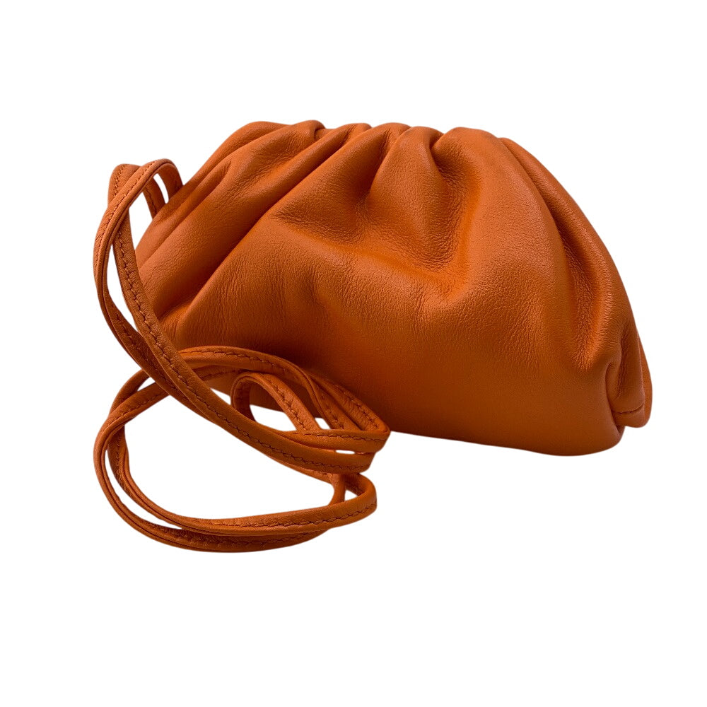 BOTTEGAVENETA Coin case leather Orange Gamaguchi The Pouch Leather Women