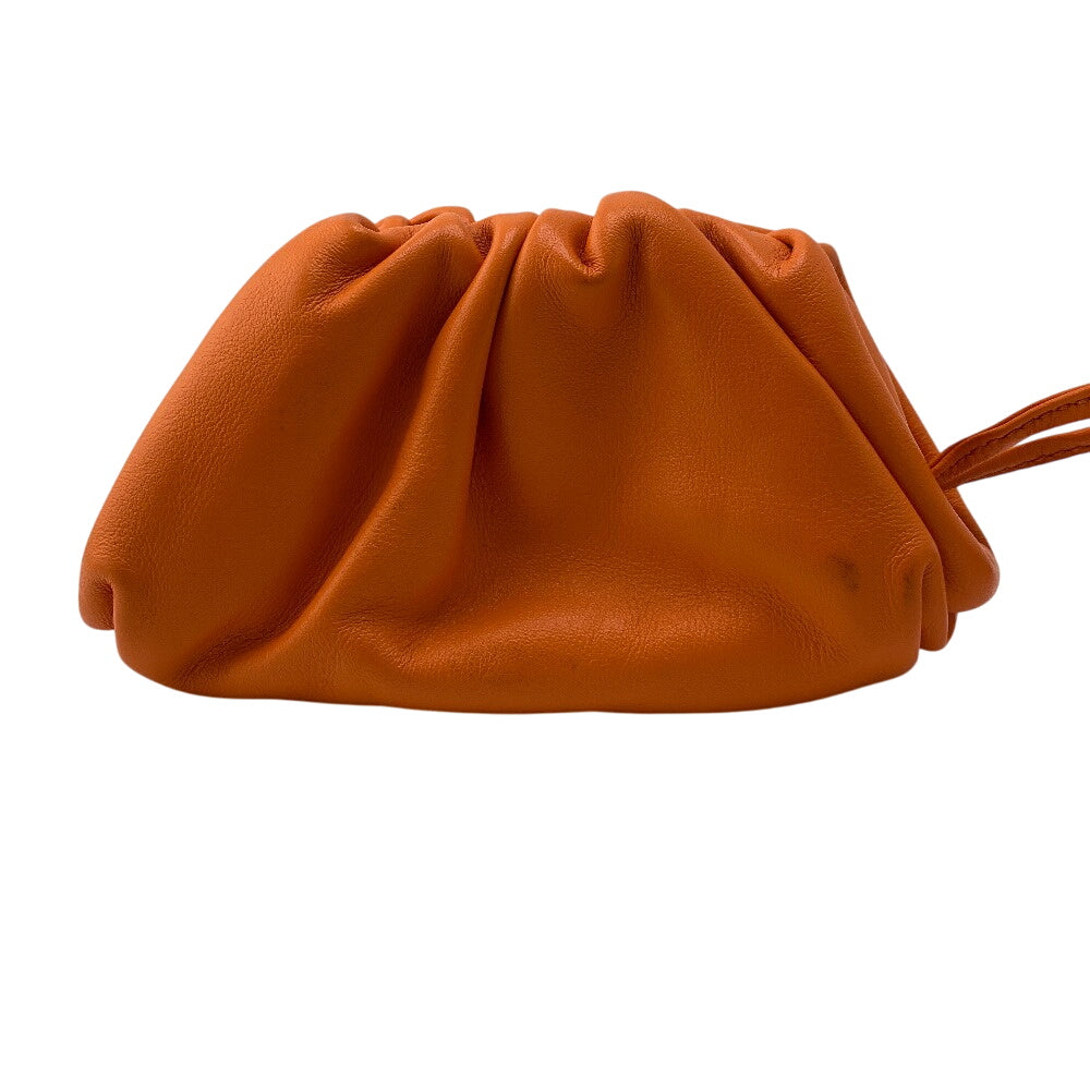 BOTTEGAVENETA Coin case leather Orange Gamaguchi The Pouch Leather Women