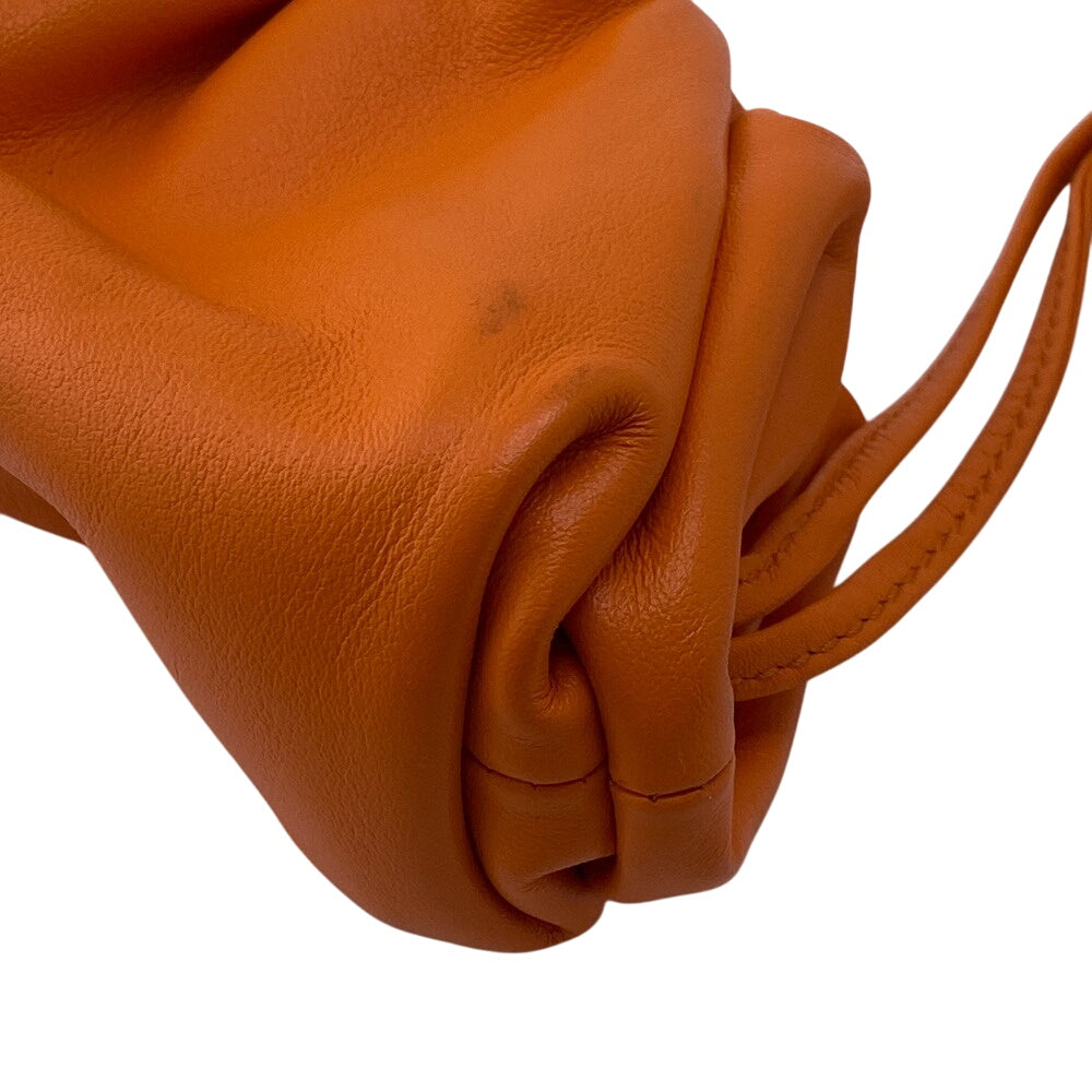 BOTTEGAVENETA Coin case leather Orange Gamaguchi The Pouch Leather Women