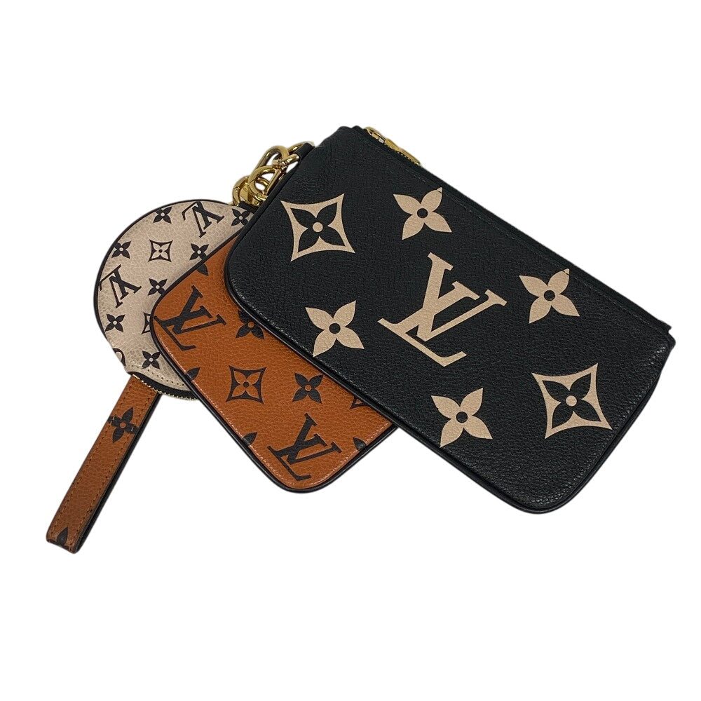 LOUIS VUITTON Pochette M69516 leather Black brown Monogram Ann Platt Pochette trio Women