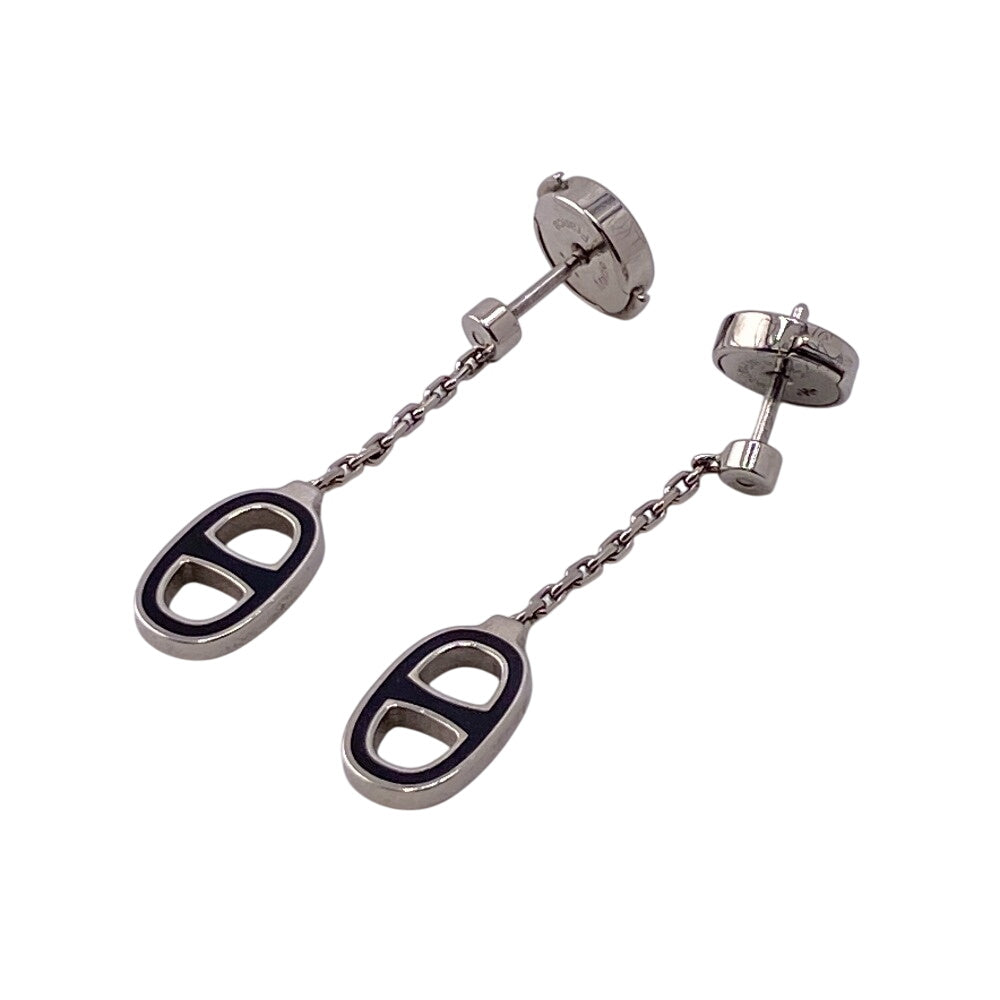 HERMES Pierce Gold Plated Silver Chene Dunkle Women