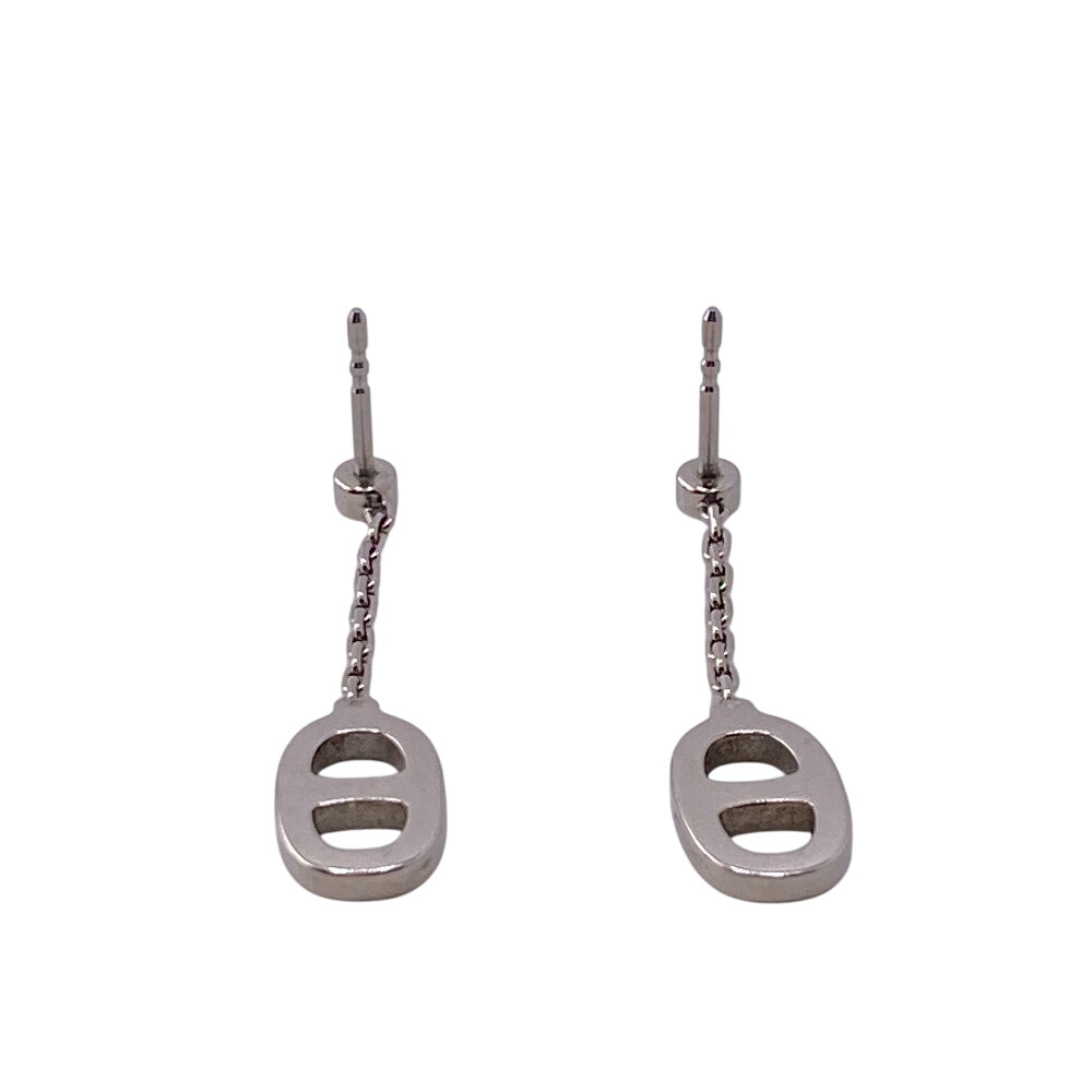 HERMES Pierce Gold Plated Silver Chene Dunkle Women