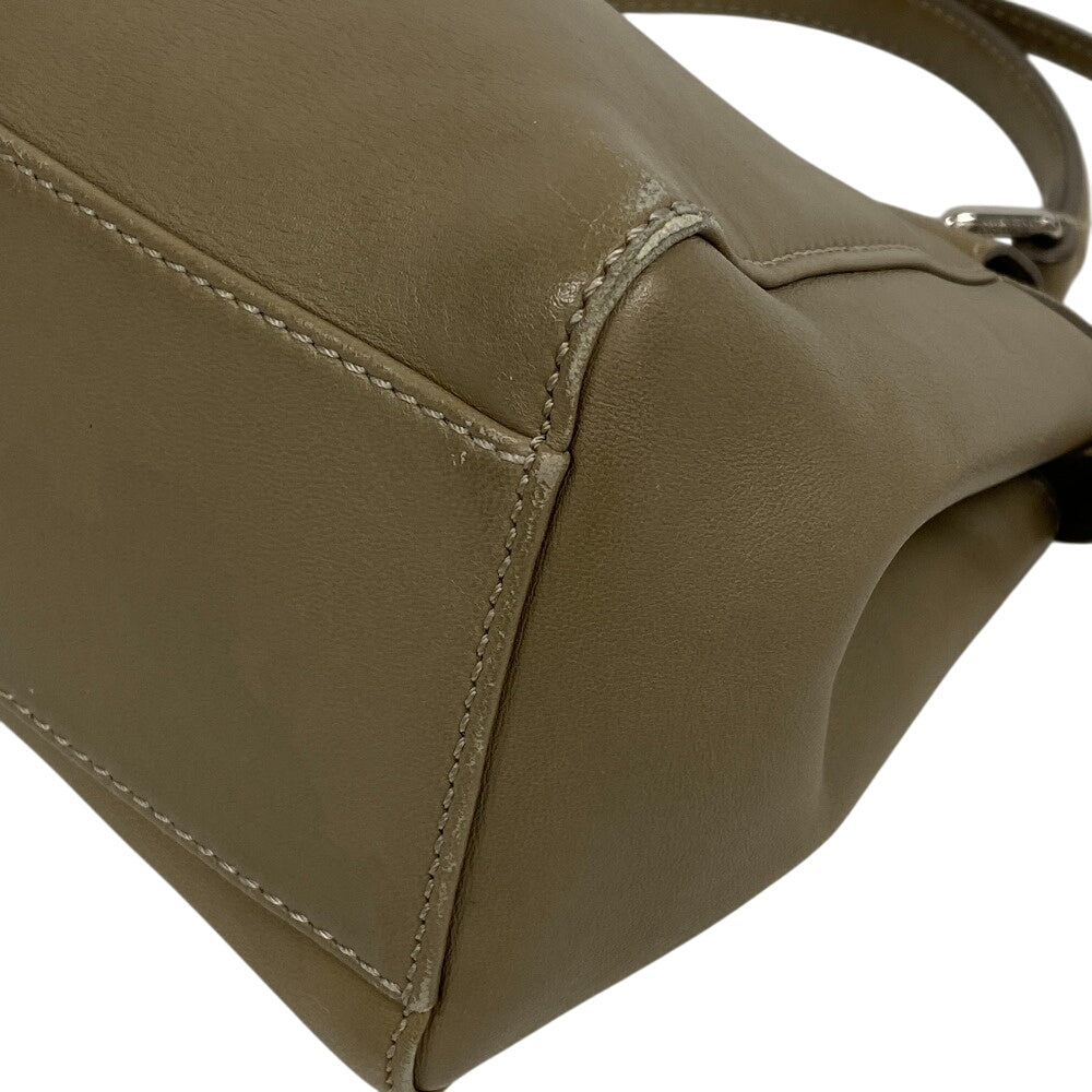 FENDI Shoulder Bag 8BN244 lambskin beige Mini Pea Kaboo
