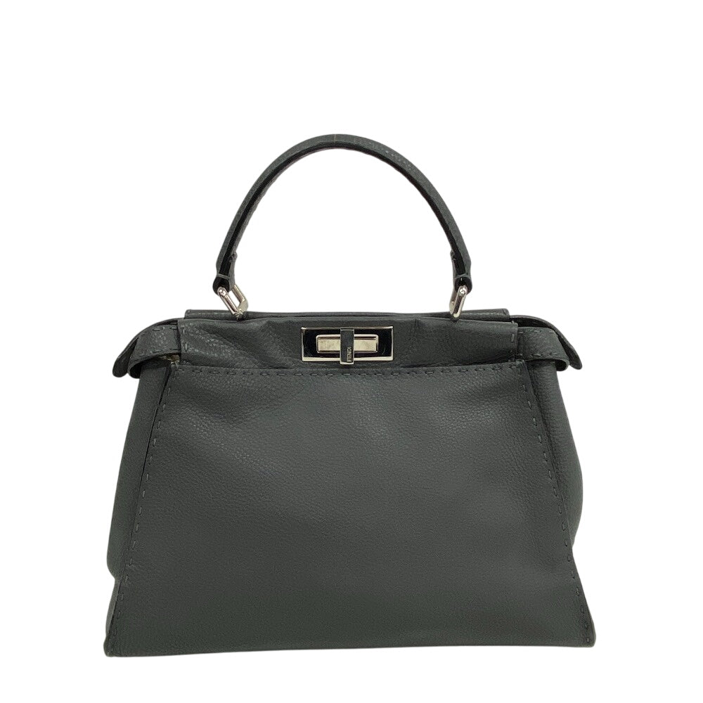 FENDI Handbag 8BN226 Calfskin gray Peekaboo