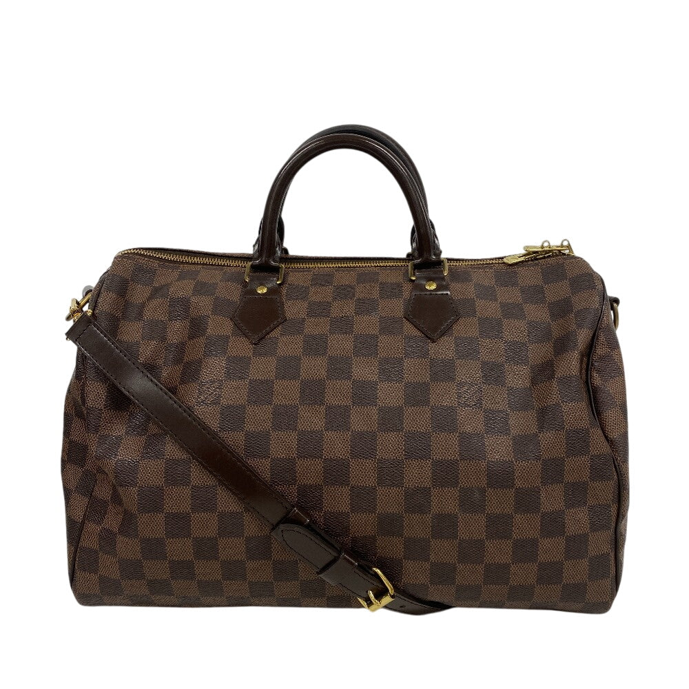 LOUIS VUITTON Mini Boston Duffel bag N41182 leather Brown Damier Speedy bandouliere 35