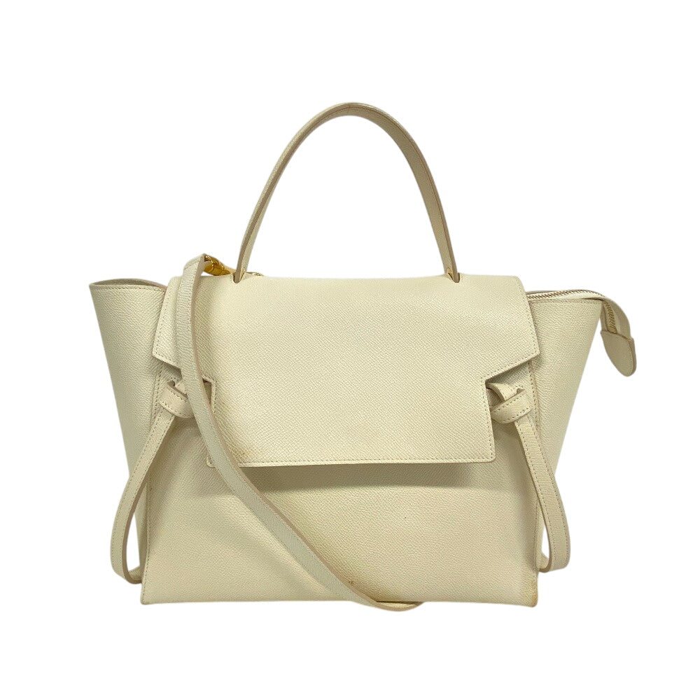 CELINE Handbag leather Ivory 2WAY small belt bag Women